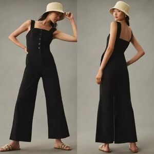 NWT Anthropologie Maeve‎ Colette Portside Jumpsuit Sleeveless Black Size 12